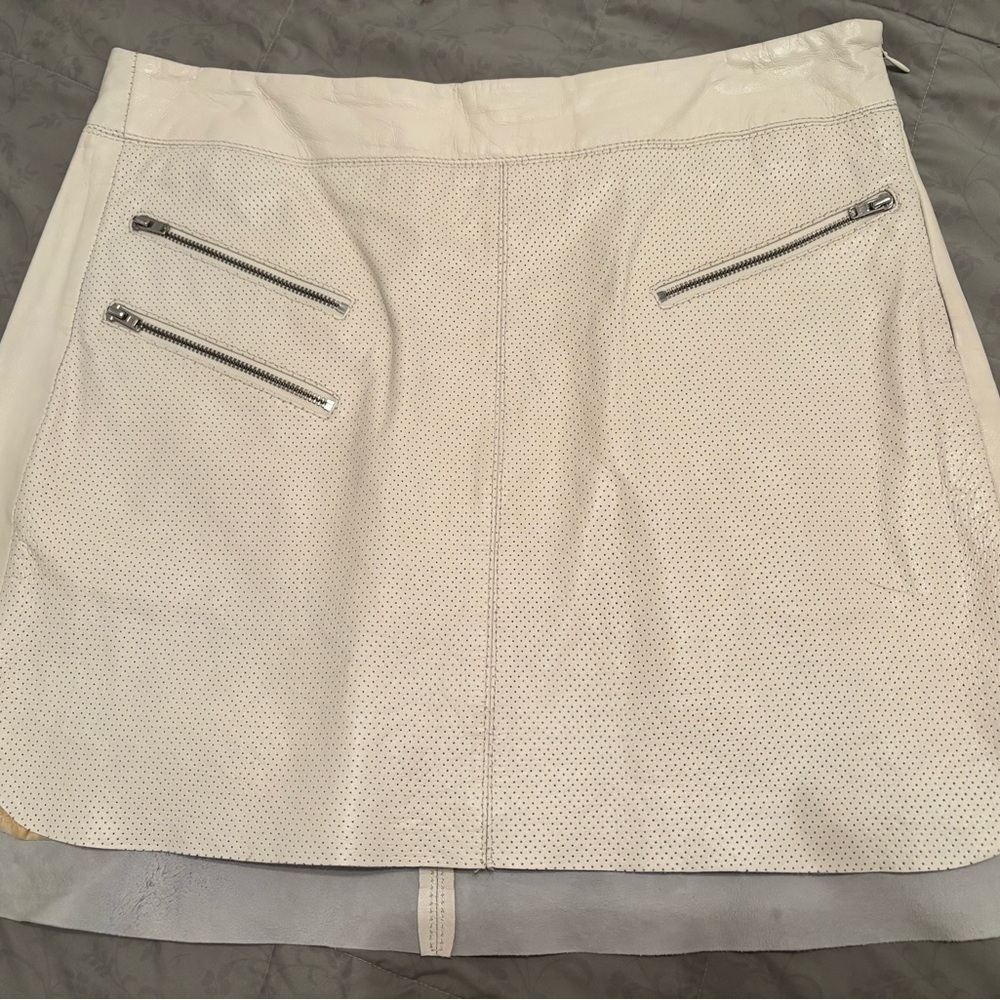 Pam & Gela sheepskin leather mini skirt 8